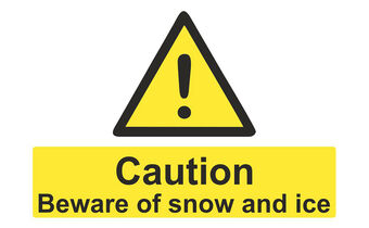 Winter Snow Warning Sign