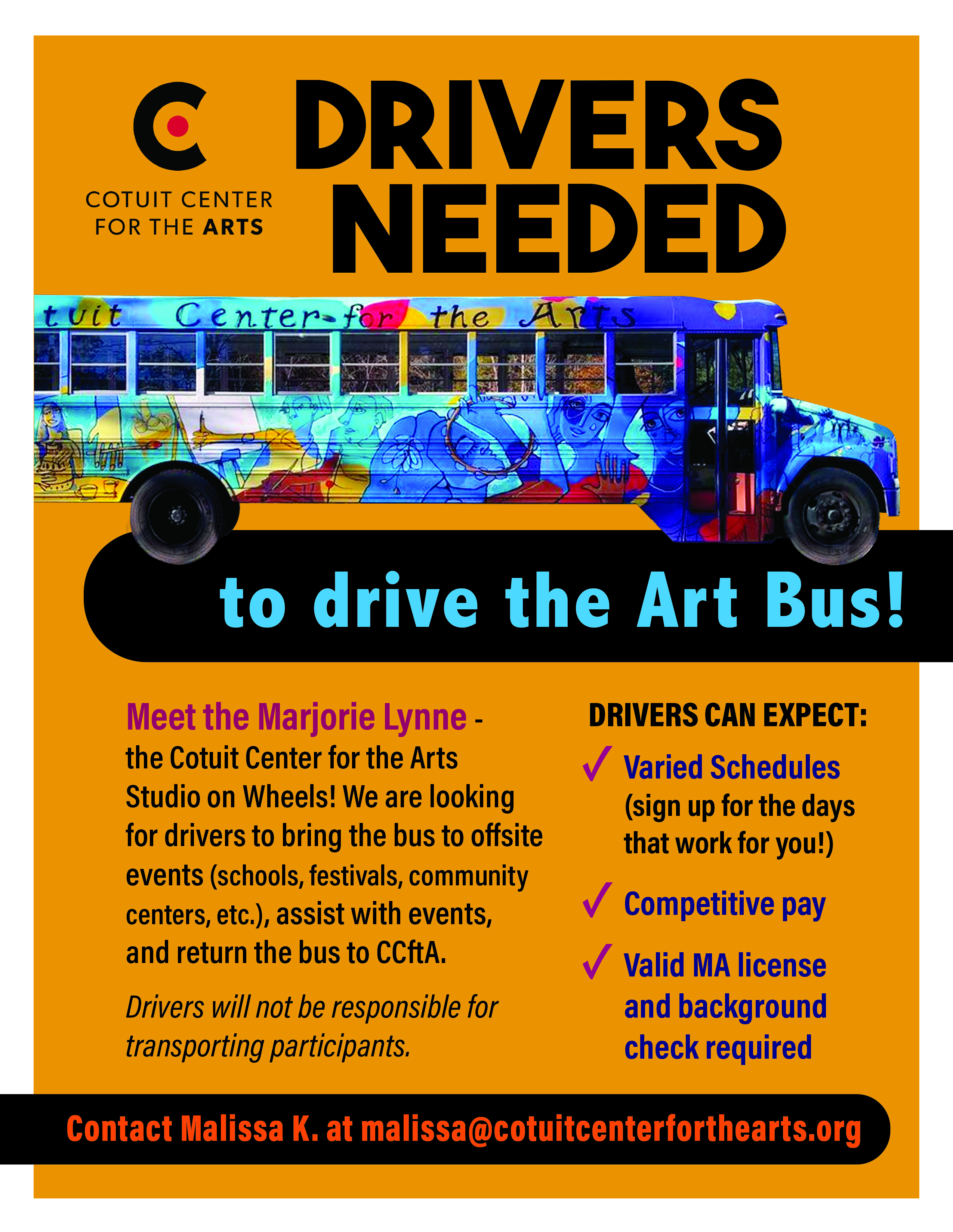 Art Bus Driver needed flyer